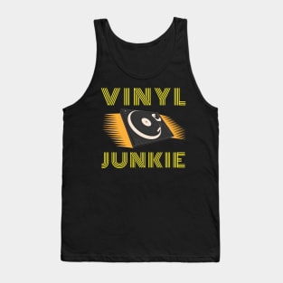 Vinyl Junkie Old School Record Player T-Shirt Tank Top